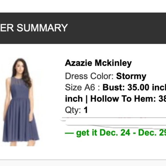 Azazie Mckinley Stormy Sz 6 - Picture 8 of 8